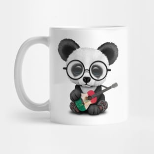 Baby Panda Playing Mexican Flag Guitar Mug